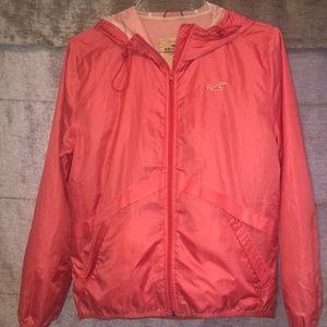 A Coral Hollister Windbreaker